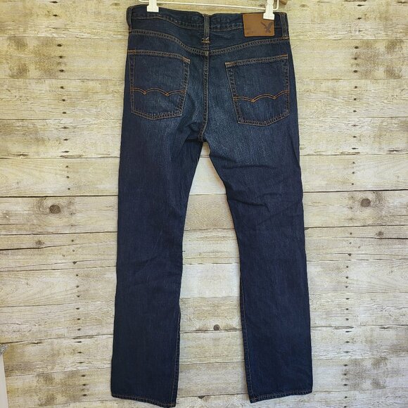 Men's American Eagle Slim Straight Jeans 32 X34 - Good Used Condition - Picture 2 of 8